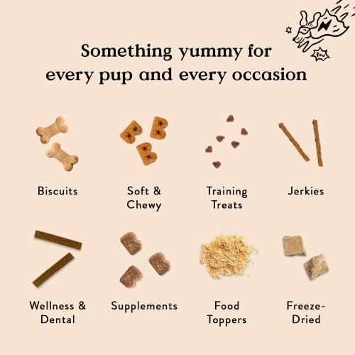 Bocce's Bakery Berry Smoothie Wellness Treats for Dogs, Wheat-Free Everyday Dog Treats, Made with Real Ingredients, Baked in The USA, All-Natural Soft & Chewy Cookies, 12 oz