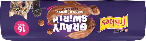 Purina Friskies Dry Cat Food Gravy Swirl'd With Flavors of Chicken, Salmon and Gravy - 16 lb. Bag
