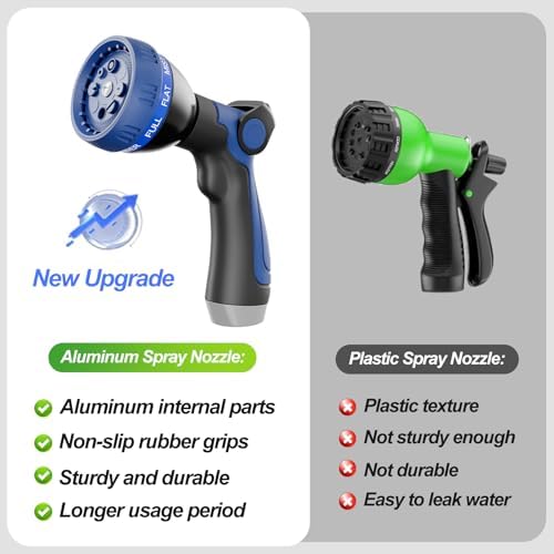 75ft 304 Stainless Steel Garden Hose Metal, Heavy Duty Water Pipe with Nozzles for Yard, Outdoor - Flexible, Never Kink & Tangle, Puncture Resistant (Sliver)
