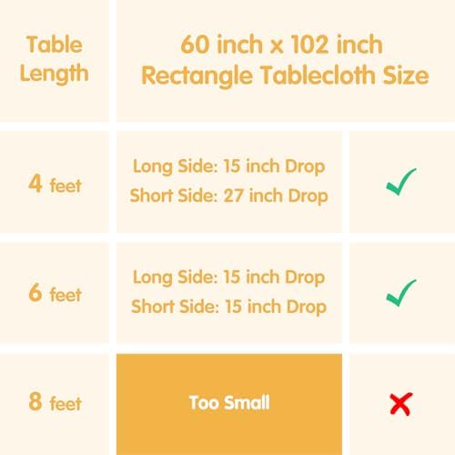 BRILLMAX 6 Pack Ivory Tablecloths for 6 Foot Rectangle Tables 60 x 102 Inch - 6ft Rectangular Bulk Linen Polyester Fabric Washable Cloth Cover for Wedding Reception Banquet Birthday Party