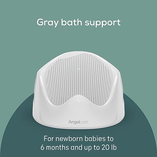 Angelcare Baby Bath Support (Gray) | Ideal for Babies Less Than 6 Months Old