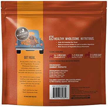 Wholesome Pride Sweet Potato Chews All-Natural Single Ingredient Dog Treats, 32 oz