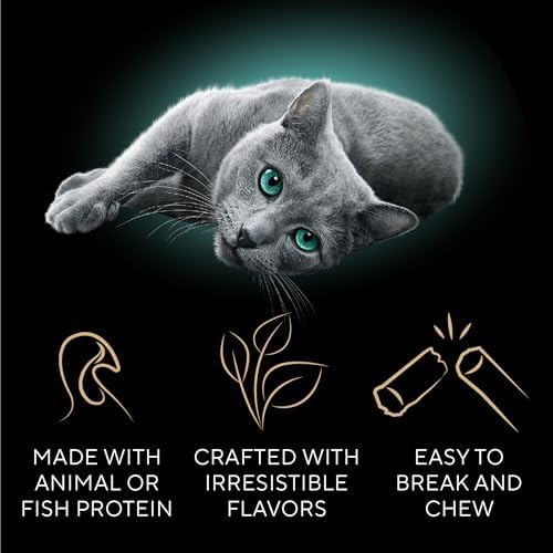 Sheba Meaty Tender Sticks Soft Cat Treats Chicken, Tuna, and Salmon Flavor, 0.14 oz., 70 Sticks