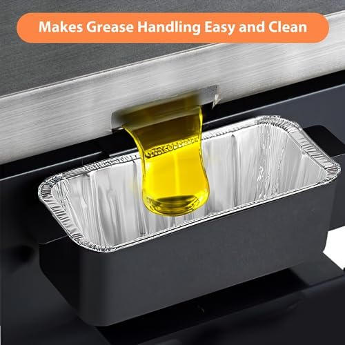 50-Pack Blackstone Griddle Accessories 5017 Grease Cup Liners, Aluminum Foil Drip Pan Grease Catcher Cup Liner for Blackstone 17, 22, 28, 36 Inch Griddle, Disposable Grill Grease Tray