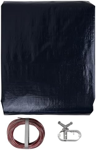 15’ ft. Round Pool Winter Cover for Above Ground Pools – 8-Year Warranty, Cold and UV Resistant, Weatherproof and Durable, Winch & Cable Included