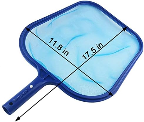 Sunnyglade Swimming Pool Cleaner Supplies/Professional Heavy Duty Pool Leaf Rake Fine Mesh Frame Net/Cleaning Leaf Skim Net (1, Blue)
