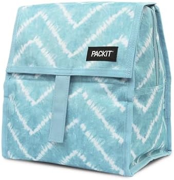 Freezable Lunch Bag, Aqua Tie Dye