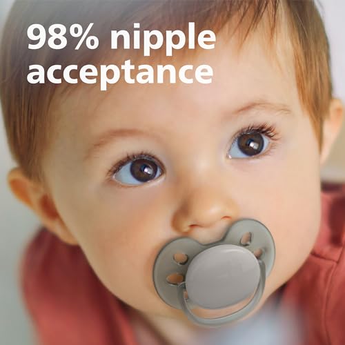 Philips Avent Ultra Soft Pacifier - 4 x Soft and Flexible Baby Pacifiers for Babies Aged 0-6 Months, BPA Free with Sterilizer Carry Case, SCF091/25