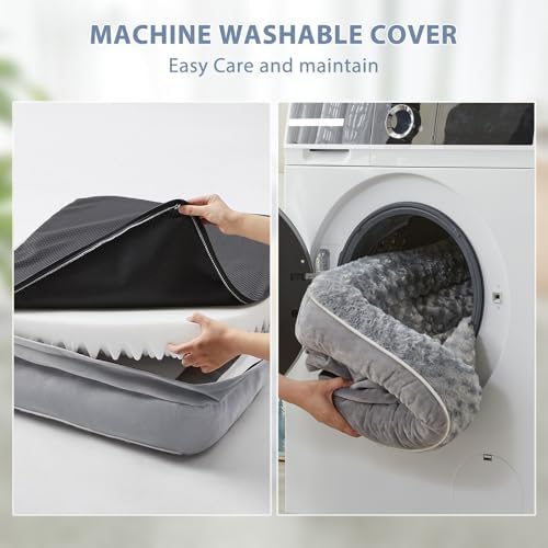 BFPETHOME Orthopedic Dog Bed for Extra Large Dogs-Big Waterproof Sofa Dog Bed with Removable Washable Cover, Large Pet Bed with Waterproof Lining and Nonskid Bottom,Pet Bed for Large Dogs