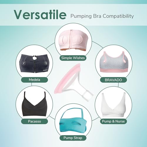 15mm Maymom MyFit Shields, Pano Series; Compatible with Medela Breast Pump- PersonalFit, Freestyle, Harmony, Maxi, Freestyle Flex Connector; Connect to Maymom Widemouth/Narrow Connector, 2pcs