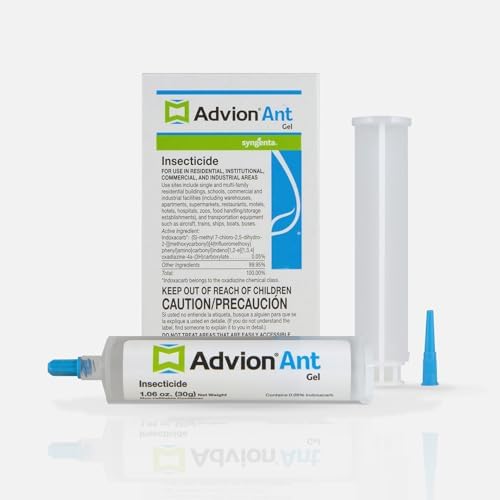 Advion Ant Gel Bait, 1 30-Gram Tube, 1 Plunger and 1 Tip, Effective Bait, Formulated with 0.05% Indoxacarb, Indoor and Outdoor Use, Killer Gel for Control of Most Major Ant Species