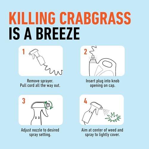 Roundup for Lawns Crabgrass Destroyer2, Tough Weed Killer, Kills Crabgrass, Foxtail, Goosegrass, Ready-to-Use, 64 oz.