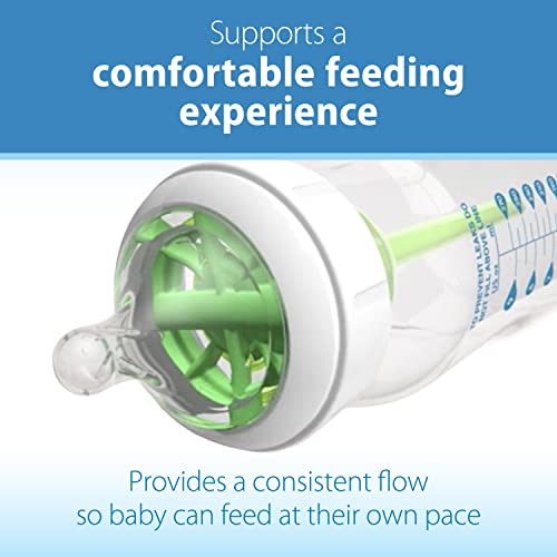 Dr. Brown's Natural Flow Preemie Flow Wide-Neck Baby Bottle Silicone Nipple, Slowest Flow, 0m+, 100% Silicone Bottle Nipple, 6 Pack