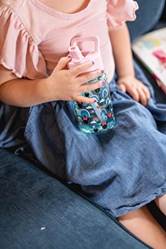 Simple Modern Disney Minnie Mouse Kids Water Bottle Plastic BPA-Free Tritan Cup with Leak Proof Straw Lid | Reusable and Durable for Toddlers, Girls | Summit Collection | 12oz, Minnie Mouse Retro