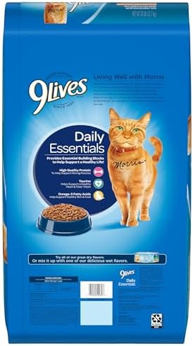 9Lives Daily Essentials Dry Cat Food With Chicken, Beef & Salmon Flavors, 28 lb Bag