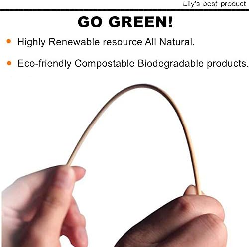 HOPELF 16" Natural Bamboo Skewers Sticks for BBQ,Kabob,Grilling,Barbecue,Kitchen,Roasting,Marshmallows,Plant Stakes,Crafting.Φ=4mm, More Size Choices 6"/8"/10"/12"/14"/30"(100 PCS)