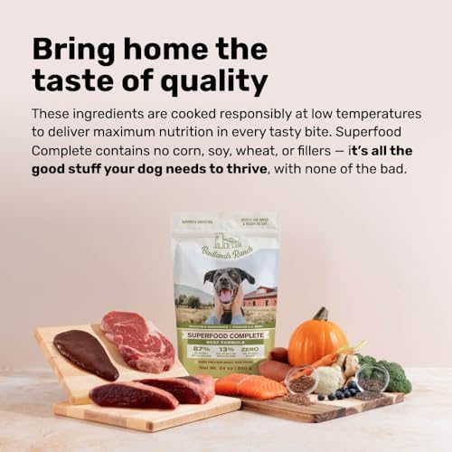 Superfood Complete, Adult Dog Food, Air-Dried, High Protein, Zero Fillers, Superfood Nutrition by Katherine Heigl (24 oz., Beef Formula)