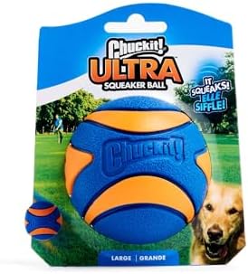 Chuckit! Ultra Squeaker Ball Dog Toy, Large (3 Inch) 1 Pack, for Large Breeds