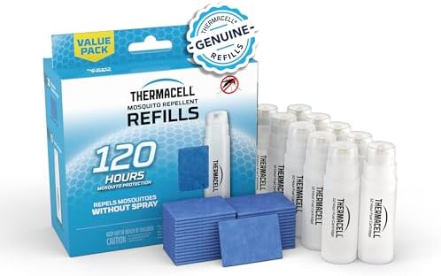 Thermacell Mosquito Repellent Refills; Provide 120 Hours of Protection; Contain 30 Repellent Mats, 10 Fuel Cartridges; Compatible with Any Fuel-Powered Mosquito Repeller Product