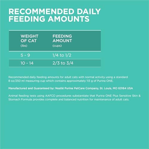 Purina ONE Sensitive Stomach, Sensitive Skin, Natural Dry Cat Food, +Plus Sensitive Skin and Stomach Formula - 16 lb. Bag