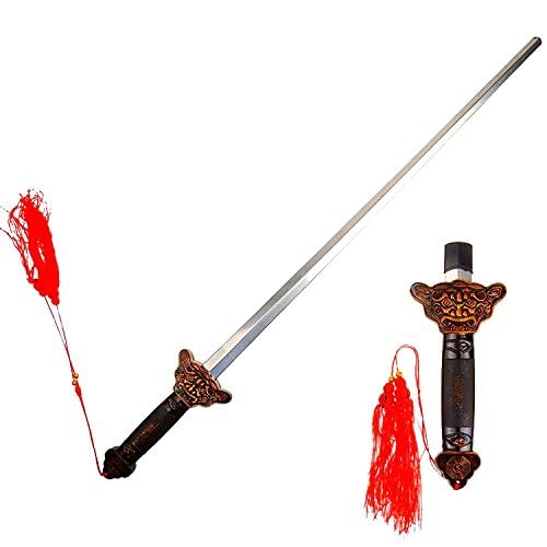 KierHunter Retractable Sword, Tai Chi Kung Fu Martial Arts Magic Sword for Exercises Performance Halloween (Stainless Steel)