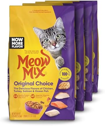 Meow Mix Original Choice Dry Cat Food, 3.15 Pound (Pack of 4)