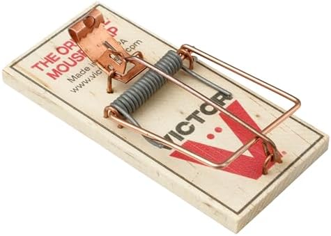 Victor Mouse Traps M150-12, Metal Pedal, Sustainably Sourced FSC Wood, Wooden Mouse Traps - Pack of 12