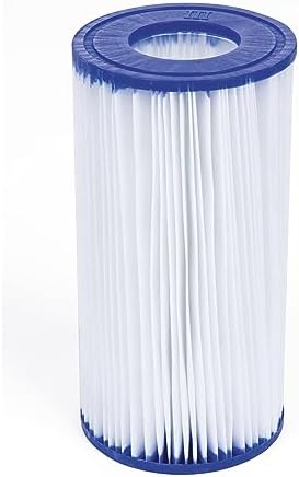 Bestway 58012E Type III/A Outdoor Swimming Pool Filter Pump Cartridge Replacement 4.2"x8" for Use in 500/800/1500 Gallon Filter Pumps (6 Pack)