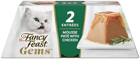 Fancy Feast Gems Pate Cat Food Mousse With Chicken and a Halo of Savory Gravy Cat Food - (Pack of 8) 4 oz. Boxes