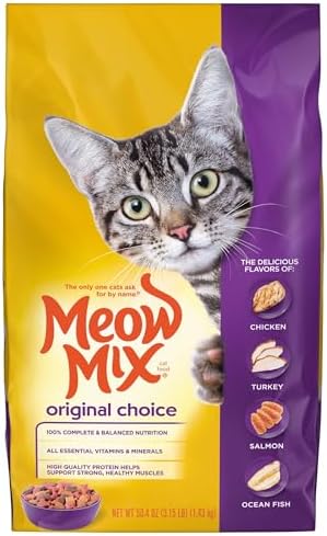 Meow Mix Original Choice Dry Cat Food, 3.15 Pound (Pack of 4)