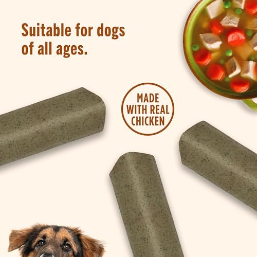Nutrish Soup Bones Premium Dog Chews with Real Chicken and Veggies, 11 Chews, Packaging May Vary (Rachael Ray)
