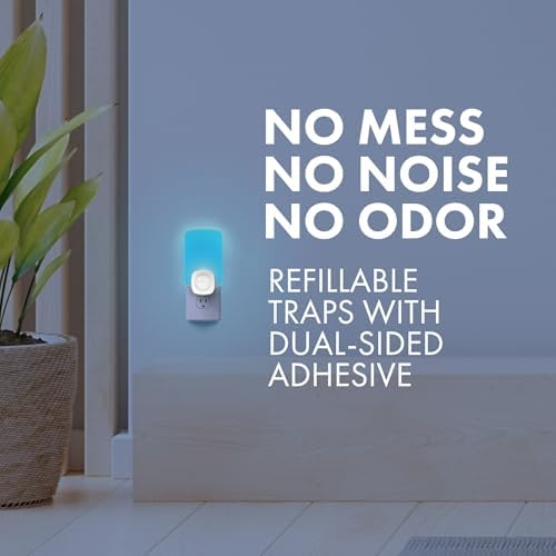 STEM Light Trap Refill Cartridges, Indoor Fruit Fly Trap, Effective Insect Control for Home, Attracts and Traps Flying Insects, Compatible with STEM Light Trap, 4 Count