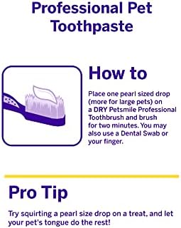Petsmile Professional Pet Toothpaste for Cats & Dogs - Only VOHC Accepted Toothpaste - Clinically Proven to Control Plaque & Tartar Calprox Formula (London Broil, 2.5 Oz)
