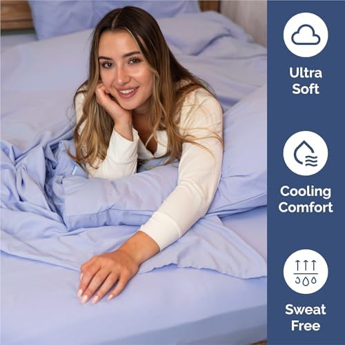 Cal King 6 Piece Sheet Set - Cooling Sheets for Hot Sleepers - Hotel Luxury Bedding Set with 8-16 Inch Deep Pockets - 1 Flat & 1 Fitted & 4 Pillowcases - Soft, Easy Care and Wrinkle Free - Lavender