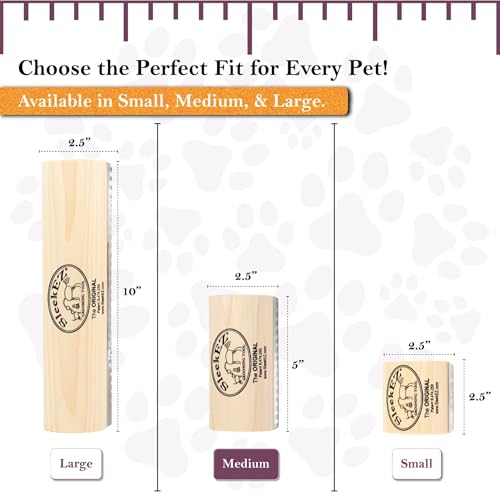 SleekEZ Dog Brush for Shedding & Dog Grooming Supplies | Pet Hair Removal Tool | Great For All Fur Types | For Short, Medium, & Long Hair Pets | Reduces Shedding by 95% | Made in USA | 1 pack | 5 inch