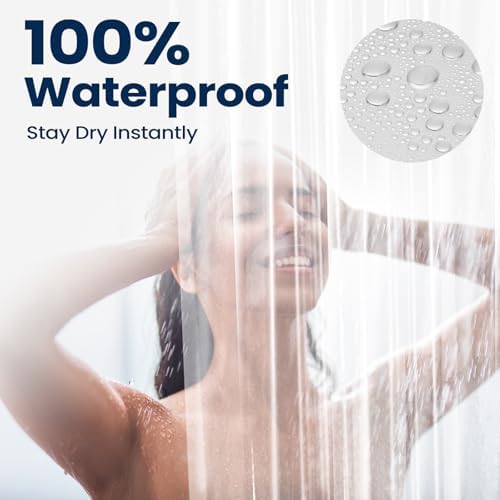 downluxe Set of 2 Waterproof Clear Shower Curtain Liner - PEVA Lightweight Plastic Shower Liner with 3 Magnets, Shower Curtains for Bathroom, 72" x 72", Clear