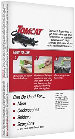 Tomcat Super Hold Glue Traps Mouse Size, 8-Pack (32 Glue Traps)