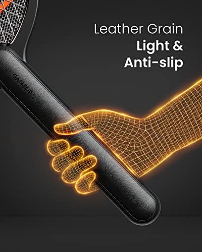 GAIATOP Electric Fly Swatter, 3800V Battery Powered Handheld Fly Zapper, 3-Layer Protection Grid Bug Zapper Racket for Home Bedroom Kitchen Office Backyard Patio Indoor Outdoor