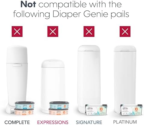 The Diaper Genie Jumbo+ Square Refill, with continuous film, can hold up to 1080 newborn-sized diapers per refill.