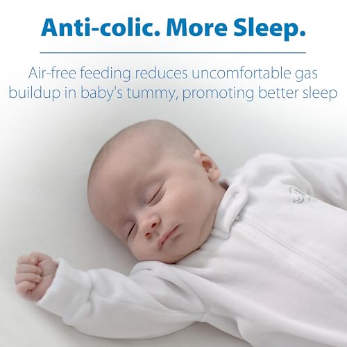 Dr. Brown's Natural Flow Anti-Colic Options+ Wide-Neck Glass Baby Bottle 5 oz/150 mL, with Level 1 Slow Flow Nipple, 1 Pack, 0m+
