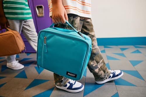 PackIt Freezable Classic Lunch Box, Tie Dye Sorbet, Built with EcoFreeze Technology, Collapsible, Reusable, Zip Closure With Zip Front Pocket and Buckle Handle, Designed for Lunches