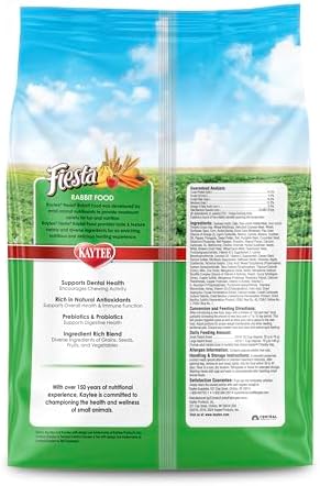 Kaytee Fiesta Rabbit Food, Nutritious and Fun Blend, Supports Dental Health and Digestion, 6.5 pounds