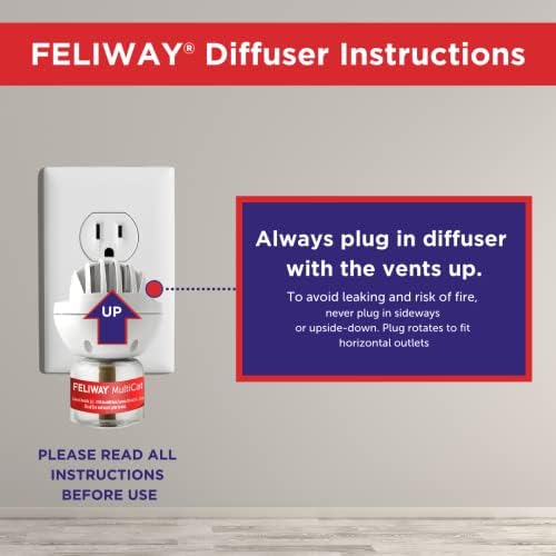 FELIWAY® MultiCat 3 x 30 Day Cat Calming Refills for Pheromone Diffuser, 3 x 48ml Value Pack- Helps Reduce Conflicts and Signs of Tension in Multi-Cat Households