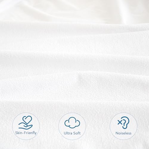 Full Size Mattress Protector Waterproof Mattress Topper Pad Cover Fitted Bed Sheets Full up -14'' Terry Super Soft & Breathable & Noiseless Mattress Protector Machine Washable