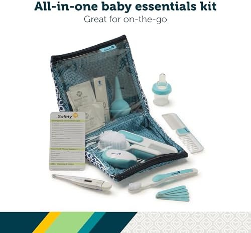 Safety 1st Deluxe Baby Healthcare and Grooming Kit, Arctic Blue, Newborn Baby Essentials, One Size, 25 Pieces