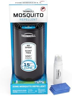 Thermacell Patio Shield Mosquito Repeller; Highly Effective Mosquito Repellent for Patio; No Candles or Flames, DEET-Free, Scent-Free, Bug Spray Alternative; Includes 12-Hour Refill
