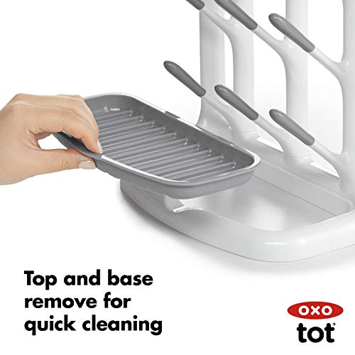 OXO Tot Space-Saving Bottle Drying Rack, Baby Bottle Organizer for Countertop