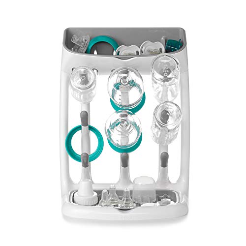 OXO Tot Space-Saving Bottle Drying Rack, Baby Bottle Organizer for Countertop