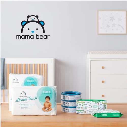 Amazon Brand - Mama Bear Toddler Toilet Wipes, Fragrance Free, Plant-Based Hypoallergenic, 336 Count, 8 Packs of 42
