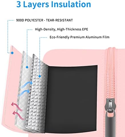 DALINDA Lunch Bag Lunch Box for Women Men Reusable Insulated Lunch Bags for Adults,Leakproof Cute Cooler Lunch Tote Bag,Large Capacity for Work Travel Picnic, PINK